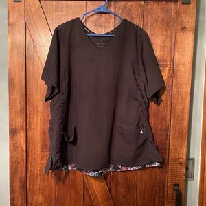 Vera Bradley Black Scrub Top